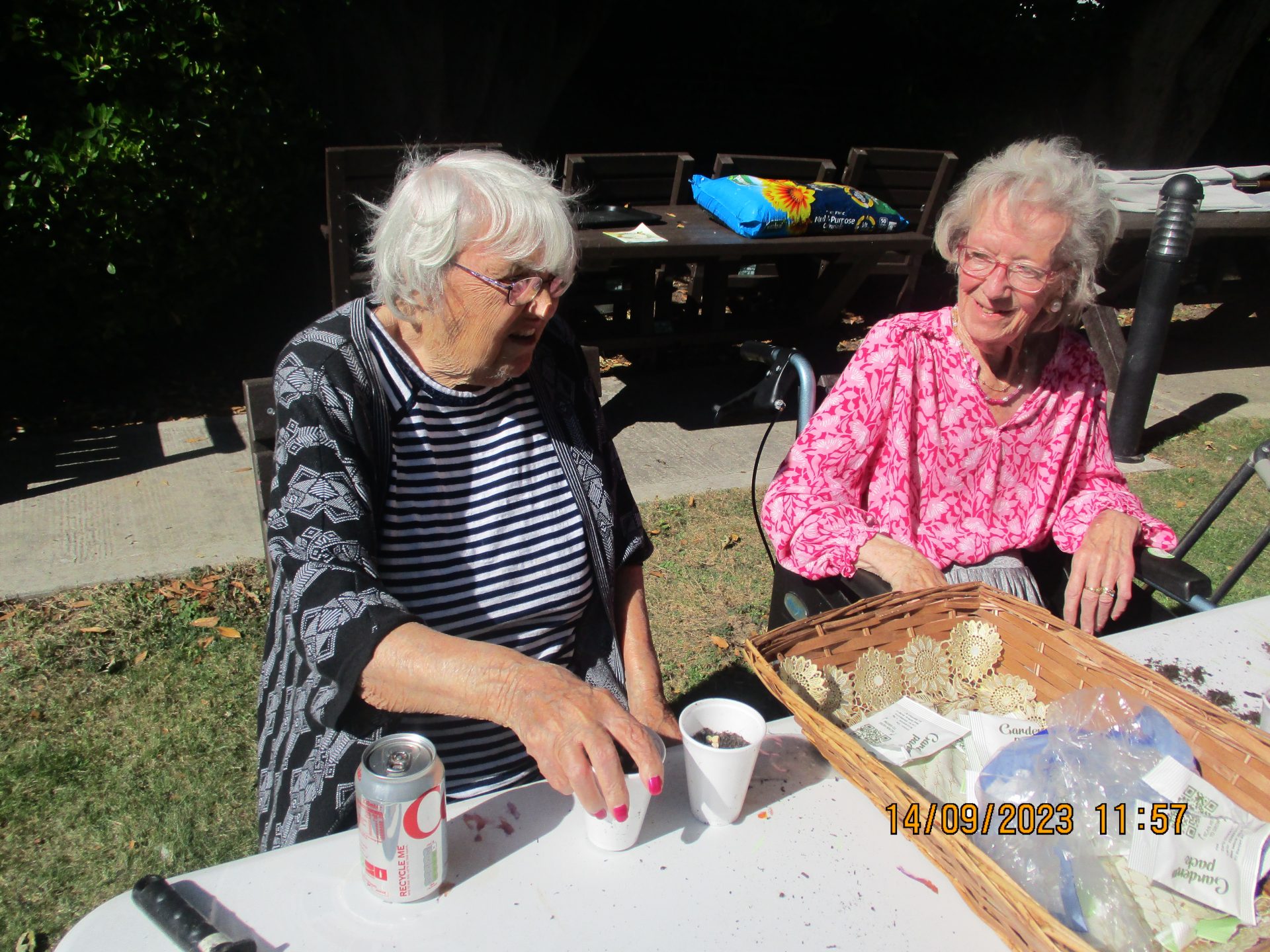 Elderly residents cultivate joy Planting winter flowers and plants at Victoria Grand Care Home